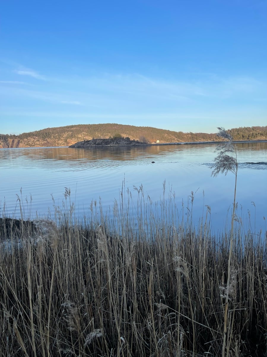 Dramatiska vågor mot klipporna i Bohuslän en höststormig dag